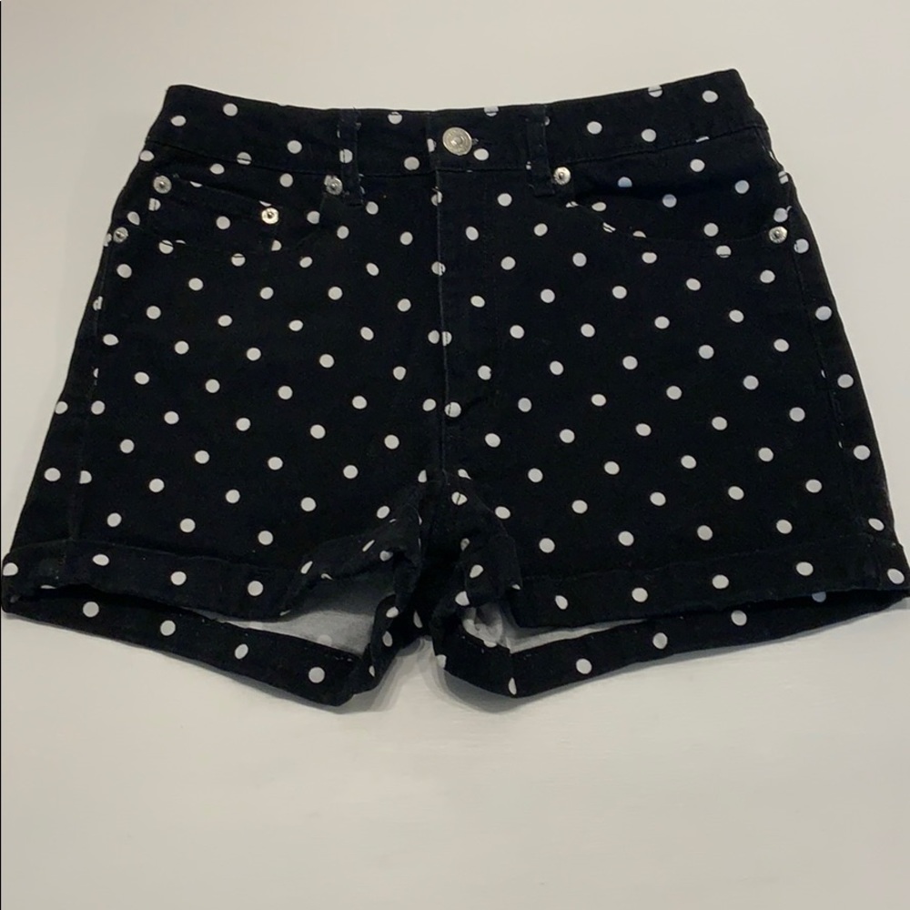 Women’s Black & White Polka Dotted Shorts